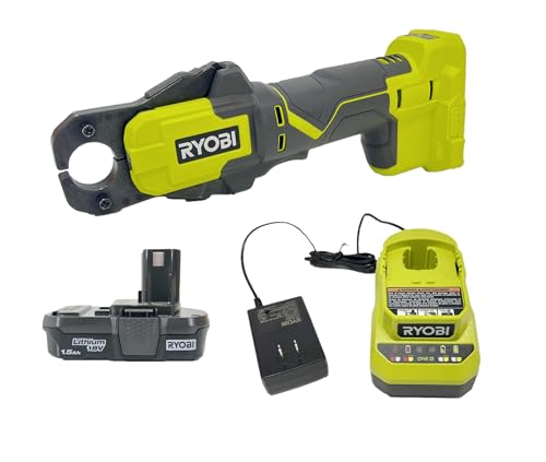 RYOBI ONE+ 18V Cordless PEX Crimp Ring Press Tool P661 with Compact Battery and Charger Starter Kit (Renewed)
