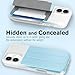 VENA vCommute for iPhone 17 Wallet Case, [Military Grade Drop Protection] Flip Leather Cover Slot Card Holder with Kickstand - Pastel Blue