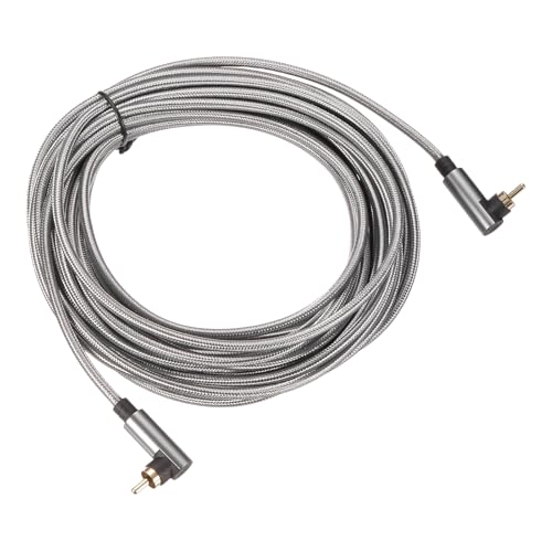Cable de subwoofer RCA derecho de 33 pies coaxial sin interferencias para amplificadores