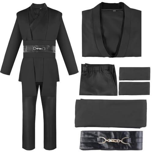 Kitimi Disfraz Je-d Adultos, Disfraz de Túnica para Hombre, Túnica de Caballero con Capucha, Halloween Carnaval Medieval Traje Ropa Cosplay(L)