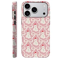 Christmas Snowman Pink Bow