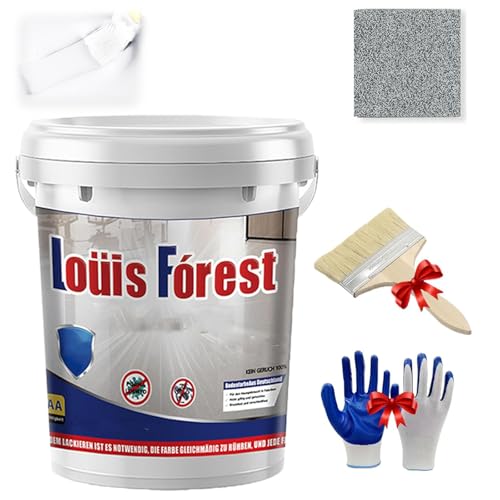 Rivestimento per pavimenti in calcestruzzo effetto marmo lucido effetto marmo, resina epossidica impermeabile a base d'acqua, vernice per pavimenti in cemento, colore grigio sesamo, 1 kg