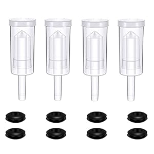 Kiuiom 4PC Transparent Gärspund mit Stopfen