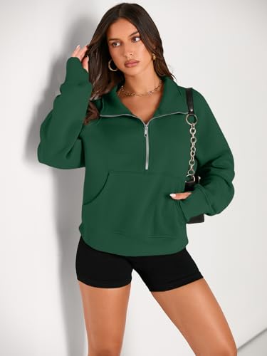 Image of AUTOMET Womens Sweatshirts Half Zip Cropped Pullover Fleece Quarter Zipper Hoodies 2026 Fall Fashion Outfits Clothes