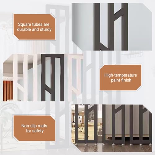 Cloison amovible sans perçage pour séparer une pièce de locataire lot de 3 noirs - 4