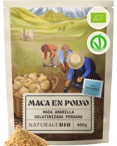 NaturaleBio Maca Gelatinizada en Polvo Bio de Perú