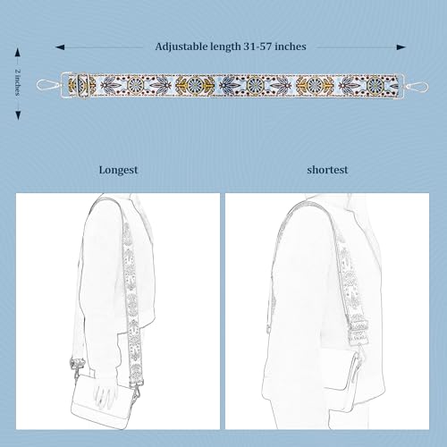 Image of chushui Silver Hardware Purse Strap,Replacement Crossbody Adjustable Shoulder Strap for Handbag Bag