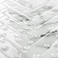 Livelynine White Marble Peel and Stick Backsplash for Kitchen Heat Resistant Back Splash Stick on Tiles Adhesive Back Splashes 4-Tiles 12x12 Grey White Peel and Stick Wall Tile for Bathroom Shower