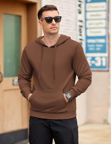 Image of COOFANDY Men's Hooded Pullover Casual Long Sleeve Drawstring Gym Hoodies Sweatshirts with Pocket