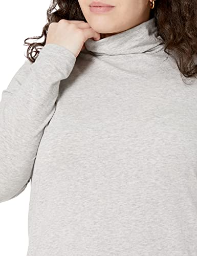 Amazon Essentials Women's Long-Sleeve Turtleneck (Available in Plus Size), Grey Heather, Large3