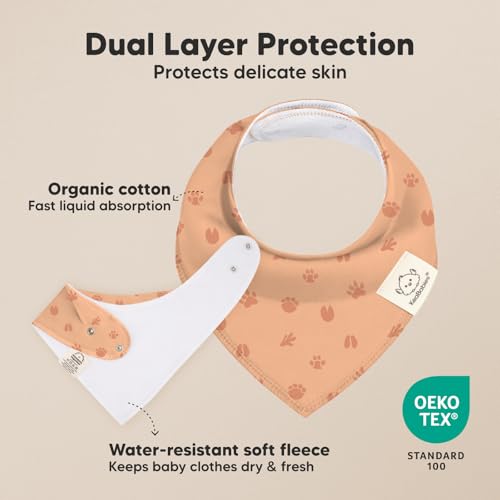 Image of 8pk Organic Baby Bandana Bibs for Drooling and Teething (Wilderness)