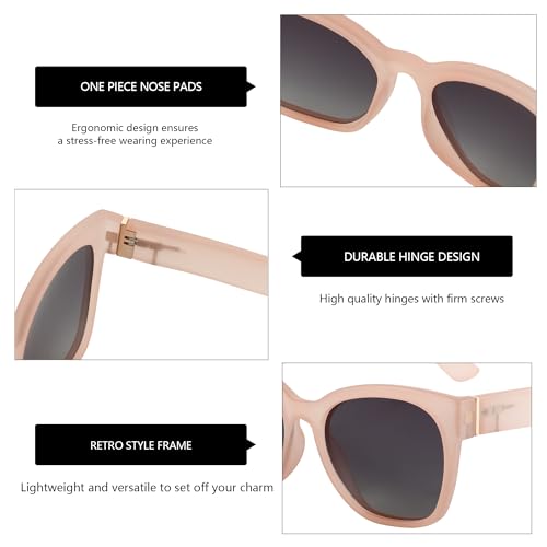 Image of ZENOTTIC Cat Eye Sunglasses Women: Polarized UV400 Oversized Retro Shades