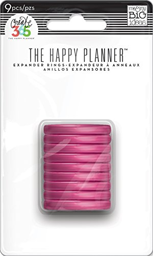 Me and My Big Ideas - Anelli di espansione per agenda da 365 giorni, da 3,2 cm, colore: trasparente e rosa acceso, multicolore