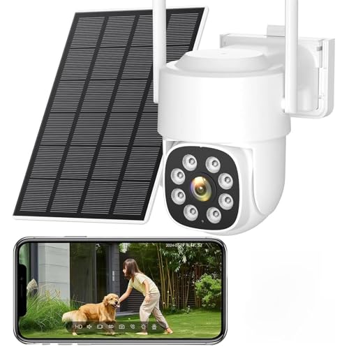 LNHHG Cámara IP PTZ de 4MP con Tarjeta SIM 4G, Doble Lente, Doble Pantalla, WiFi, vigilancia Exterior, detección Humana y Tarjeta SIM 4G.(4MP NO SD Card)