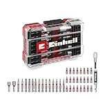 Original Einhell M-CASE 42-Piece bit Set (25 mm bits, 50 mm bits, Magnetic Holder, Socket Spanner, Quick-Change bit Holder incl. Storage Box)