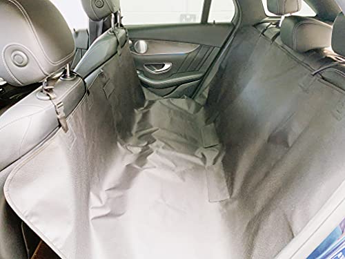 Dedimi Hunde-Autoschondecke Rücksitzbank (Hängematte) – wasserdicht, rutschfest, Kratzfest, waschbar – Autositzbezug für Auto & SUV, Rücksitz (Schwarz)