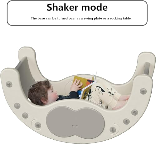 5 in 1 Kinder Klettergerüst Set mit Rampe Rutscher und Wippe, Montessori Spielzeug Outdoor Klettergerüst, als Indoor Turnhalle und Gerät Spielplatz Bogen für Kleinkinder Kinder