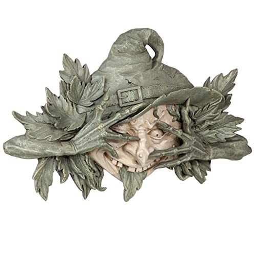 Design Toscano Poison Ivy Forest Witch Greenman Wall Hanging Sculpture, 15.5" Wx2 Dx9.5 H, Two Tone Stone #TOP3
