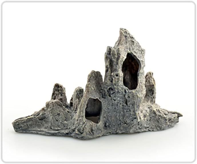 FMURY Chinese Mountain View Rockery Hiding Cave Tree Aquarium Fish Tank Ornament Decoration