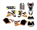 Zhbqcmou Kit d'autocollant de décalcomanie pour KTM Exc 125 200 250 300 400 450 525 2004 hnzhb (Color : Gold)