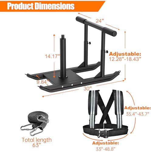 image for HWOOUSA Weight Sled for Training - Heavy Duty Football Sled for Linema