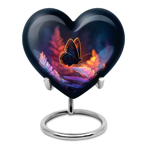 Image of Butterfly Urn - Mini Burial Urn for Ashes for Women - Small Cremation Urns for Men - Memorial Urns - 3 Inch