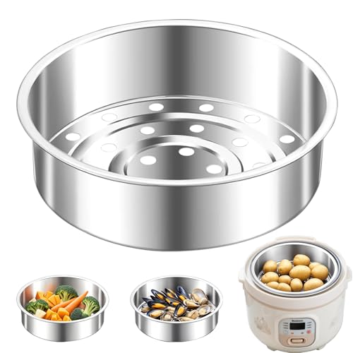 Orrdiffi Cestello per Cottura a Vapore in Acciaio Inossidabile,Pentola a Vapore Ispessito e Approfondito Robusto Accessorio Cucina per Riso,Pesce,Carne e Verdure