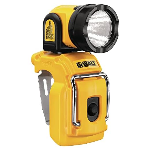 DEWALT 12V MAX Magnetic Work Light, LED, Hand Held with Clip and Pivoting Head, 130 Lumens, Tool Only (DCL510)