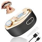 Elektrischer Nagelknipser 3-in-1, Nagelschneider Elektrisch mit LED Licht, Schneiden Feilen & Polieren, 2 Geschwindigkeiten, Extra Leise, Nagelreste Auffangfach, USB Wiederaufladbar, für Baby Senioren