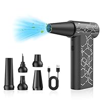 Bürstenloser Motor 180000RPM, 180W Elektrische Staubgebläse Druckluftspray, 4-Gang Compressed Air Duster mit 8000mah Akku, Jet Dry Dust Blower aus Aluminum, PC Reinigungsset für PC, Auto, Sofa