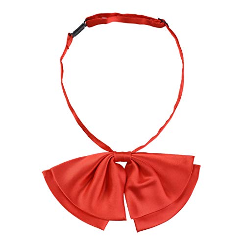 Allegra K Womens Pre-Tied Neckties Bowknot Solid Adjustable Casual Uniform Bowtie One Size Red