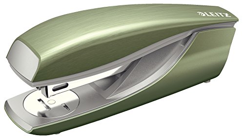 Leitz Cucitrice Da Ufficio, Capacità Fino A 30 Fogli, Verde (Acqua), Design Ergonomico In Metallo, Include Punti, Gamma Style, Box, 55620053