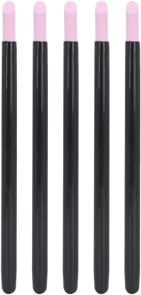 5pcs 45° Quartz Nail Pen - Angled Cuticle Pusher & Exfoliating Tool for Manicure, Gentle Nail Care with Ergonomic Design