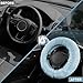 Road Comforts Steering Wheel Cover, Fluffy Car Wheel Covers for Women/Girls/Ladies，Soft Wool Fur Steering Wheel Protector, Universal 14 1/2 inches to 15 inches - Blue