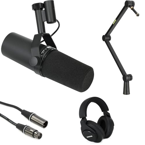 Shure SM7B Dynamic Microphone with Boom Arm and Headphones Kit