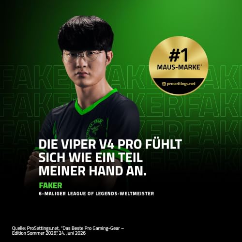 Razer Viper V4 Pro, Schwarz, RZ01-05630100-R3G1