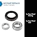 TRQ Rear Wheel Bearing & Seal Kit Compatible with 01 Cherokee 98-04 Grand Cherokee 02 Liberty