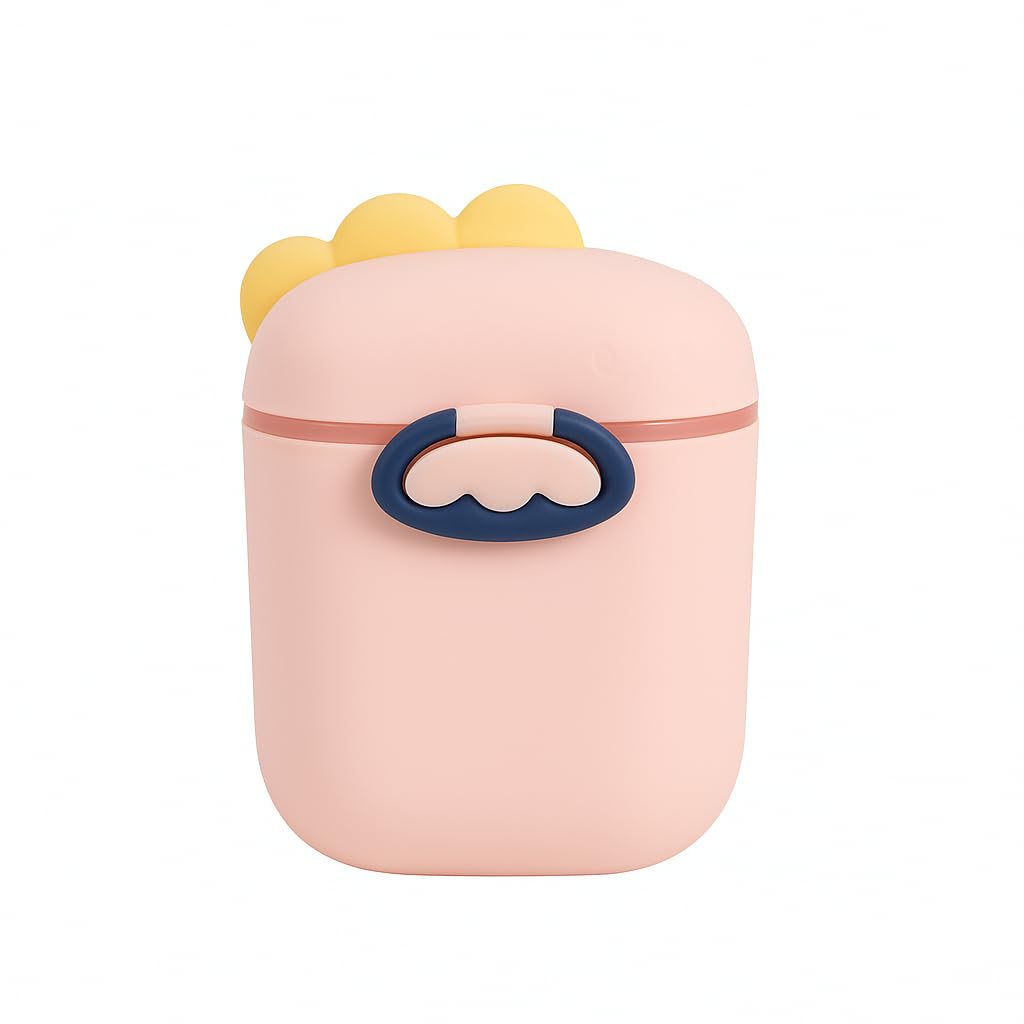 Milk Powder Container for Baby | BPA-Free Food Grade Silicone | Travel Friendly, Leak-Proof, 800g Capacity | Cute Cartoon Design Milk Powder Storage Box for Kids (Pink)-image-46
