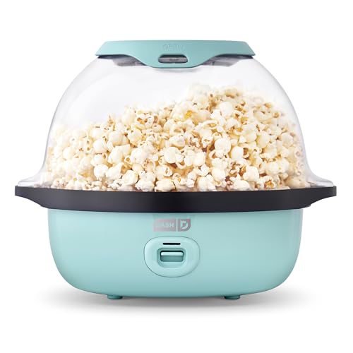 DASH SmartStore™ Deluxe Stirring Popcorn Maker, Hot Oil Electric Popcorn
