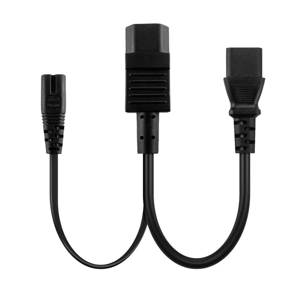 New IEC320-C14 to C13+C7 Power Adapter Cord Male to Female 3-pin UPS Server-image-45