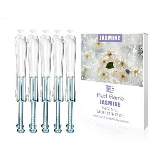 Image of Jasmine Natural Vaginal Moisturizer for Women - Female Care Moisturizing Care Long-Lasting Hydration, pH-Balanced Lube Injector for Women's Dryness - Disposable Prefilled Massage Gel (10 Pcs)