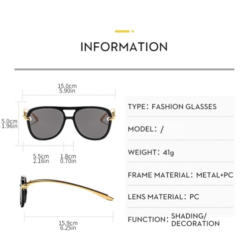 Lunettes de soleil steampunk à double pont légères et anti-éblouissement - 7