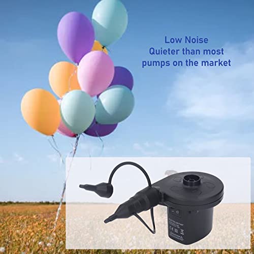 Bomba de ar infladora, silenciosa, compacta, DC12V com 3 bocais para piscina inflável