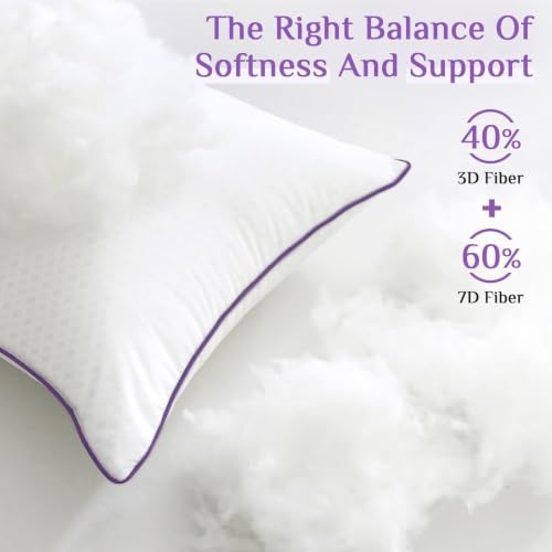 Image of JOLLYVOGUE Euro Size Pillows Set of 2, 26'' x 26'' Cooling Bed Throw Pillows with Oeko-Tex Certified Soft Down Alternative Fill, Luxury Hotel Quality for Bed, Couch, and Sofa