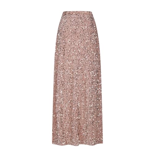 Women Sparkly Sequin Maxi Skirt Wedding Cocktail Evening Party Bodycon Skirts Elegant Formal Evening Ankle Skirt3