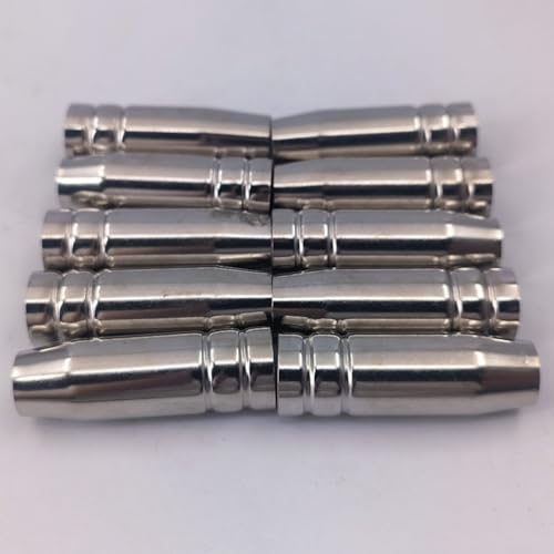Buse à gaz conique 9,5 mm, buse de soudage en cuivre, pour consommables de torche TIG 53 mm de longueur, accessoires de soudage MIG Lot de 10, pièces d'équipement de soudure industriel – vue 5
