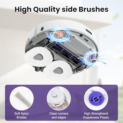 Image of 16 Pcs Replacement Accessories kit for Narwal Freo Pro Robot Vacuum Cleaner | 1 Main Roller Brush, 2 Dust Bags, 2 Hepa Filters, 4 Mop Pads, 6 Side Brush, 1 Clean Tool, Narwal Freo Pro accessories