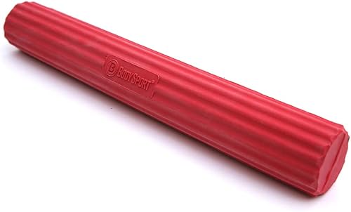 Body Sport Barra giratoria y flexible, roja, ligera, 11 lb. - Equipo de rehabilitación flexible para codo de tenis, codo de golfista, lesiones en el