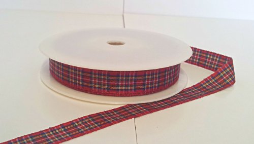 1 metre trim of Royal Stewart Tartan Ribbon 12mm