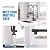 RUMOSE Oil Rubbed Bronze Kitchen Faucets with Pull Down Sprayer 360° Swivel Kitchen Faucet Commercial Double Head Faucet with Pot Filler, Brass Dual Kitchen Sink Faucet with Deck Plate